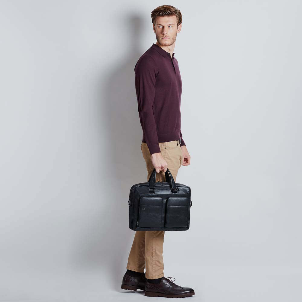 Piquadro Slim computer bag 15" with iPad® compartment Convenienza