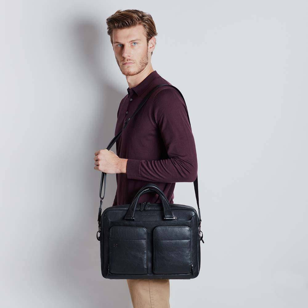 Piquadro Slim computer bag 15" with iPad® compartment Convenienza