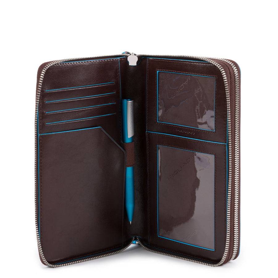Piquadro Zip-around document organizer and wallet with coin Promozione