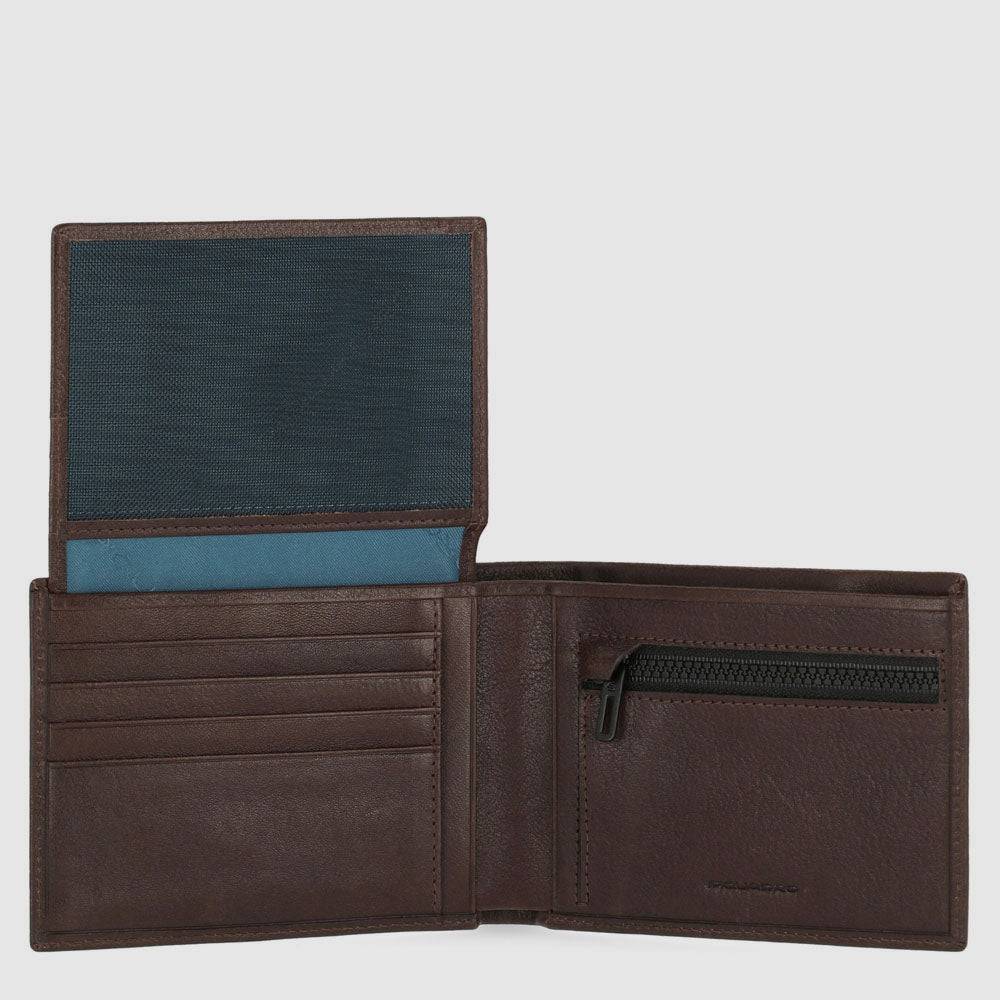 Piquadro Men’s wallet with zipped coin pocket In Saldo