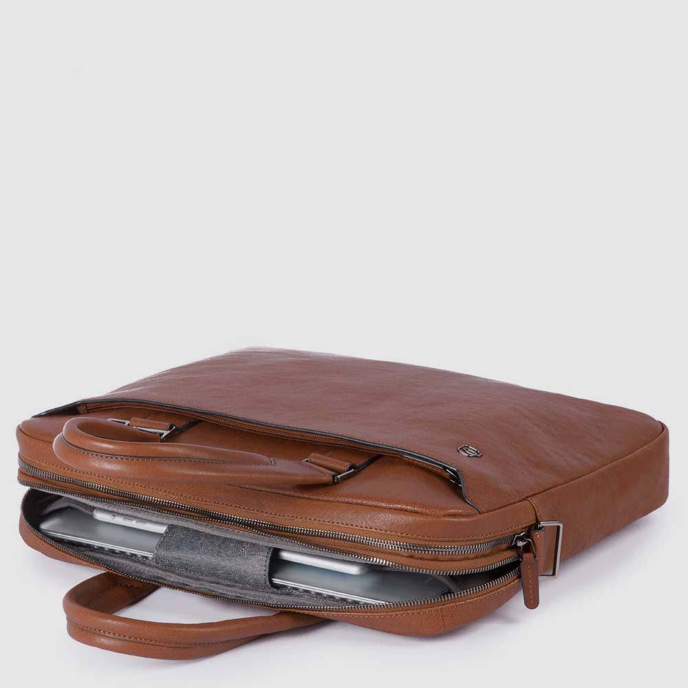 Piquadro Two-handle briefcase with two 10.5"/9.7" laptop Vendita Calda