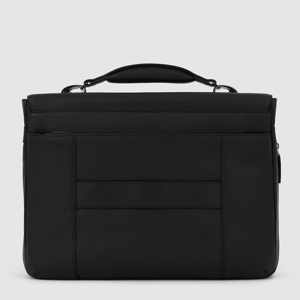 Piquadro Flap-over, expandable computer bag 15,6" Saldi Di Fabbrica