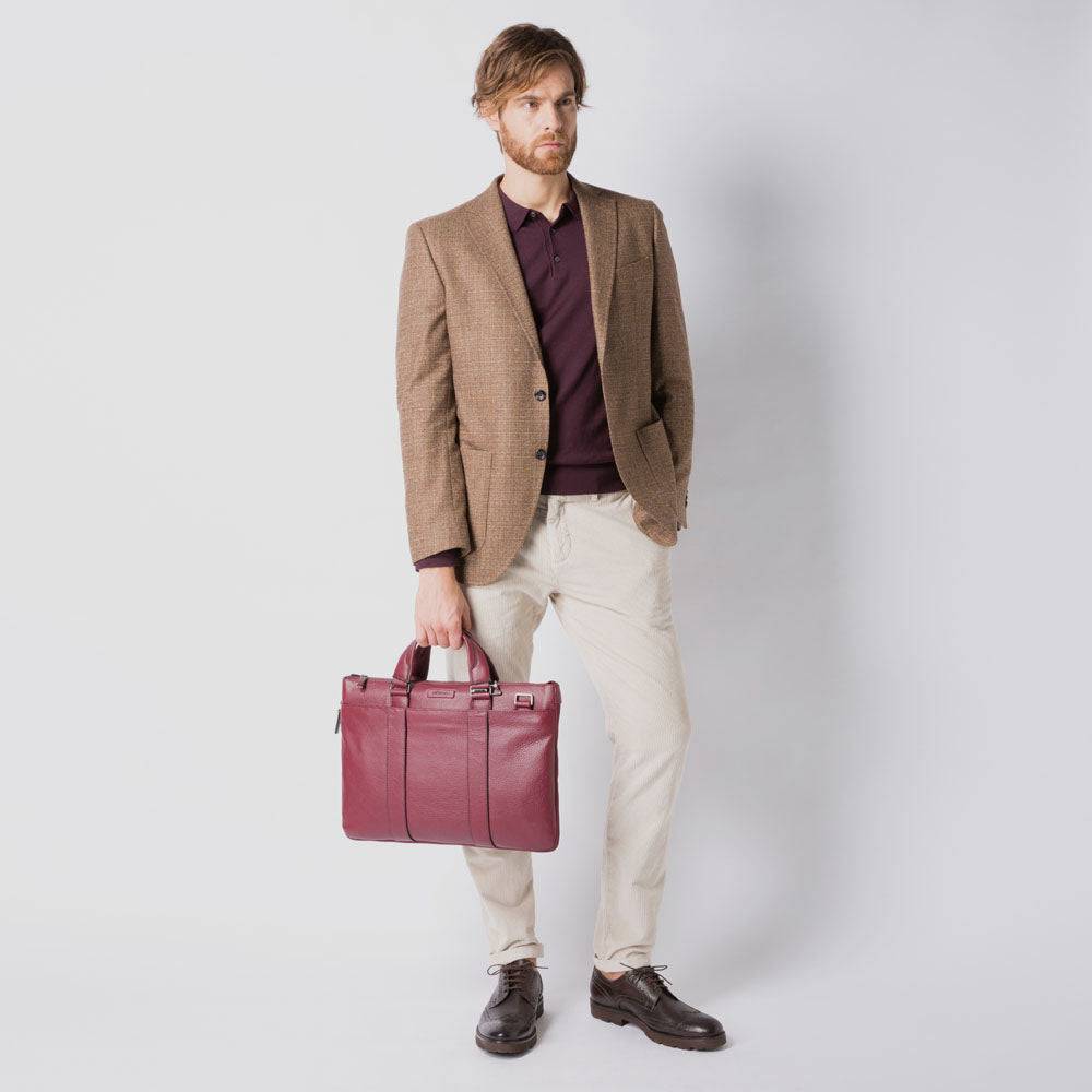 Piquadro Expandable, slim computer bag Italia