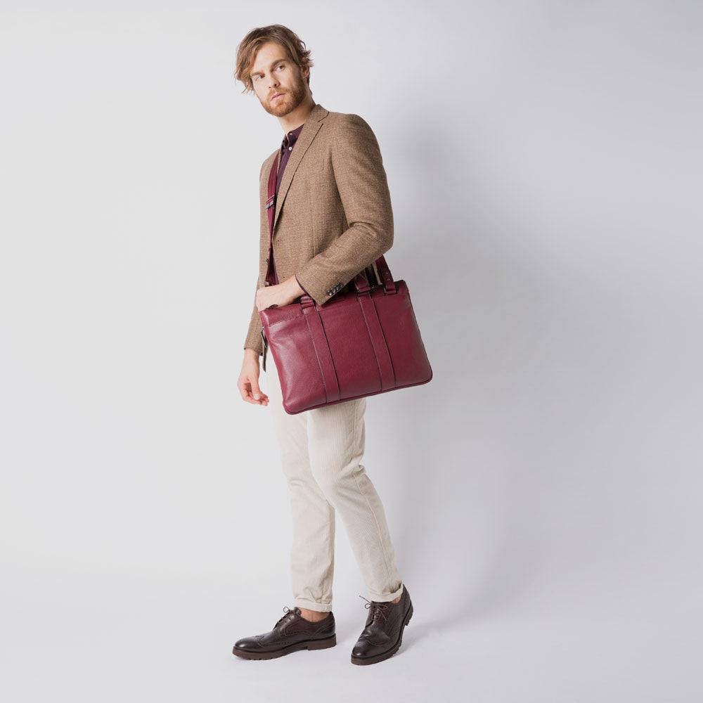 Piquadro Expandable, slim computer bag Italia