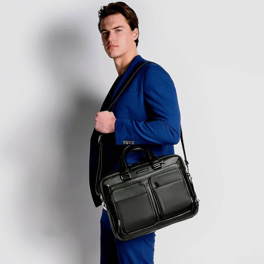 Piquadro Slim portfolio computer briefcase with iPad®Air/Ai In Linea