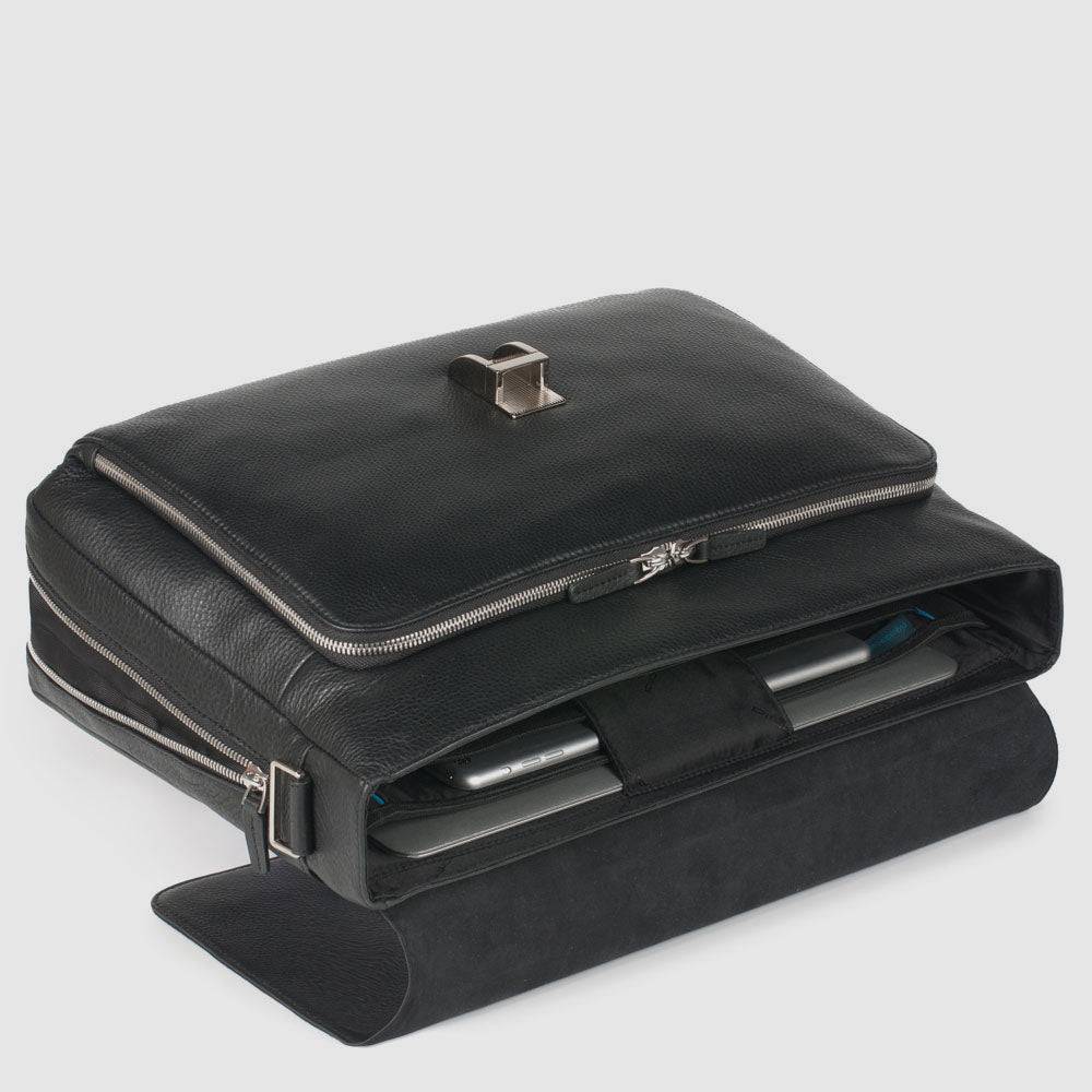 Piquadro Over-flap, expandable computer bag Nuovo