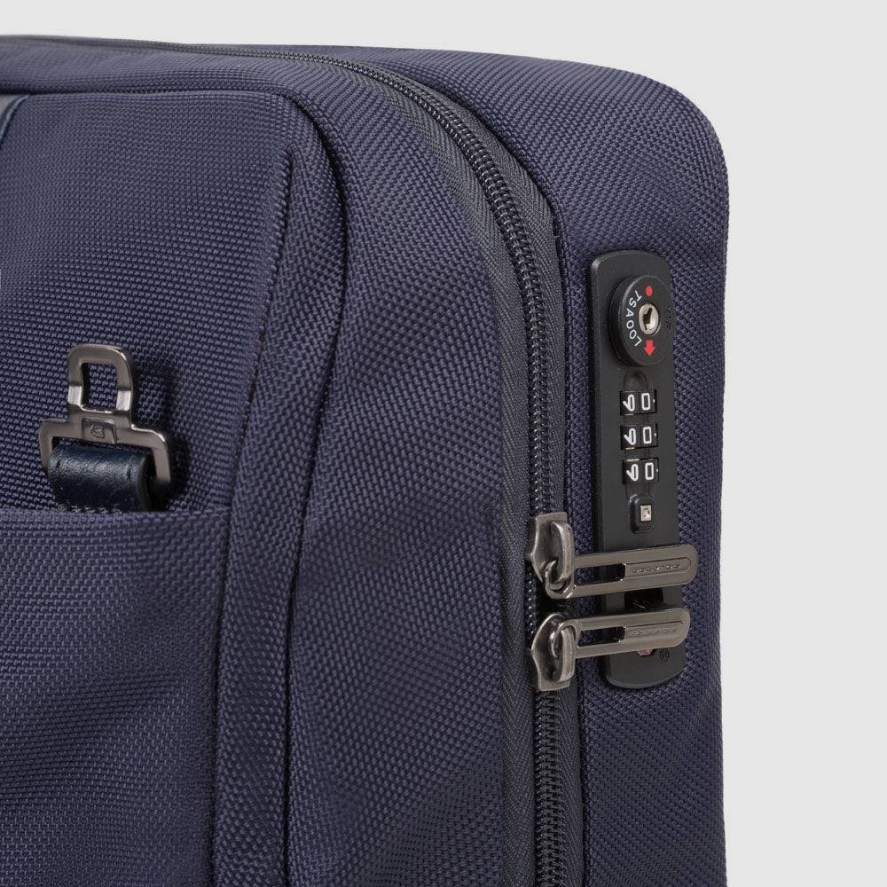 Piquadro Wheeled laptop briefcase 15,6" in recycled fabric Consegna Veloce