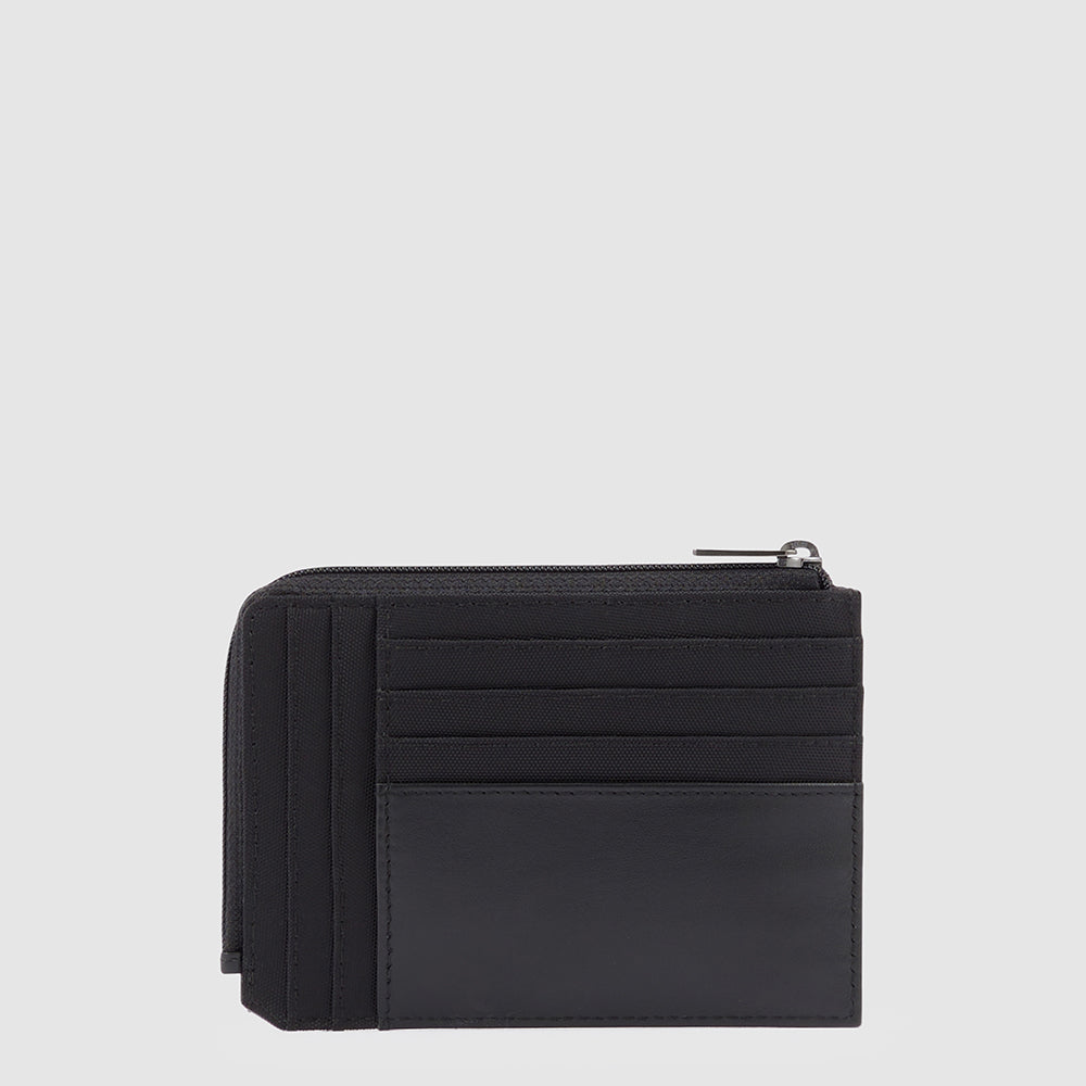 Piquadro Zipper coin pouch with credit card slots Presa