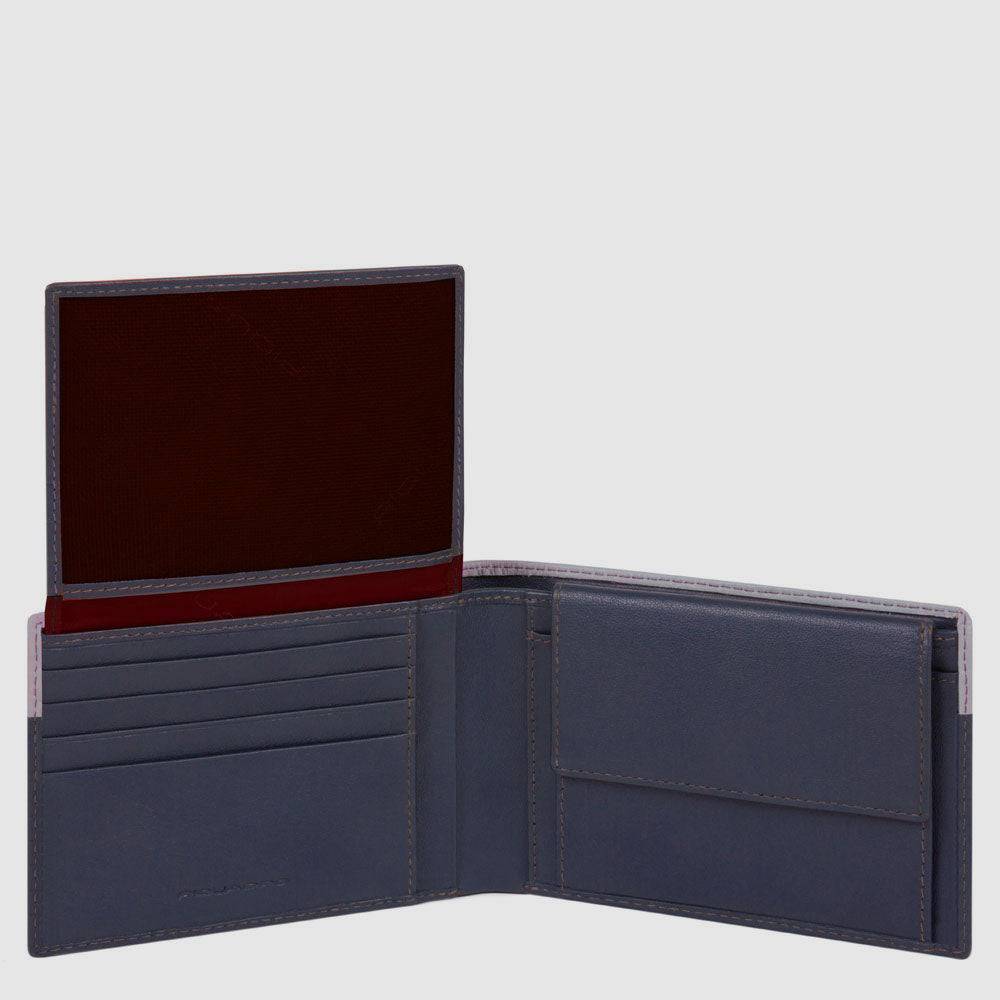 Piquadro Men’s wallet with flip up ID window, coin pocket Online