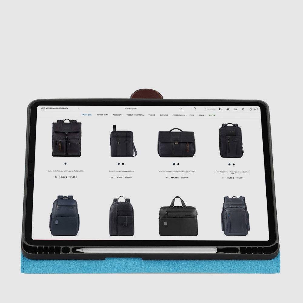 Piquadro iPad®Pro 12,9" stand up leather case Outlet