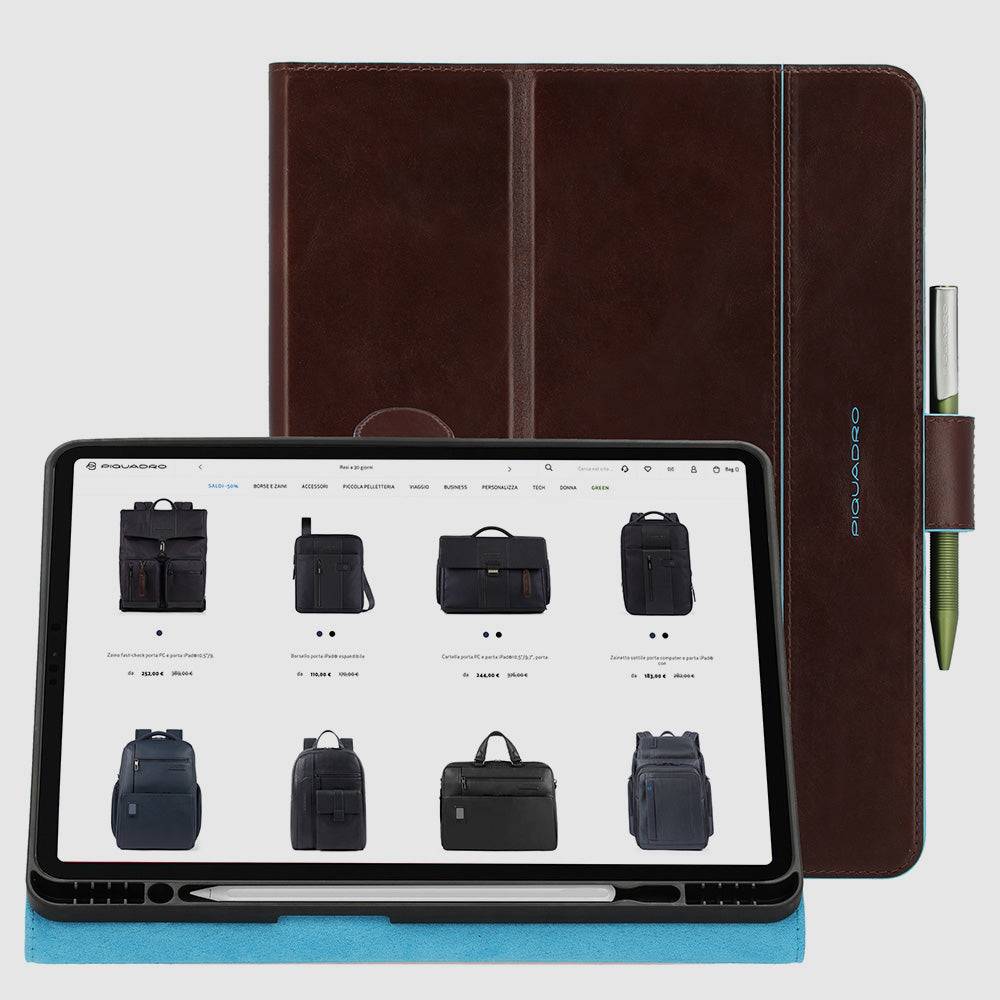 Piquadro iPad®Pro 12,9" stand up leather case Outlet