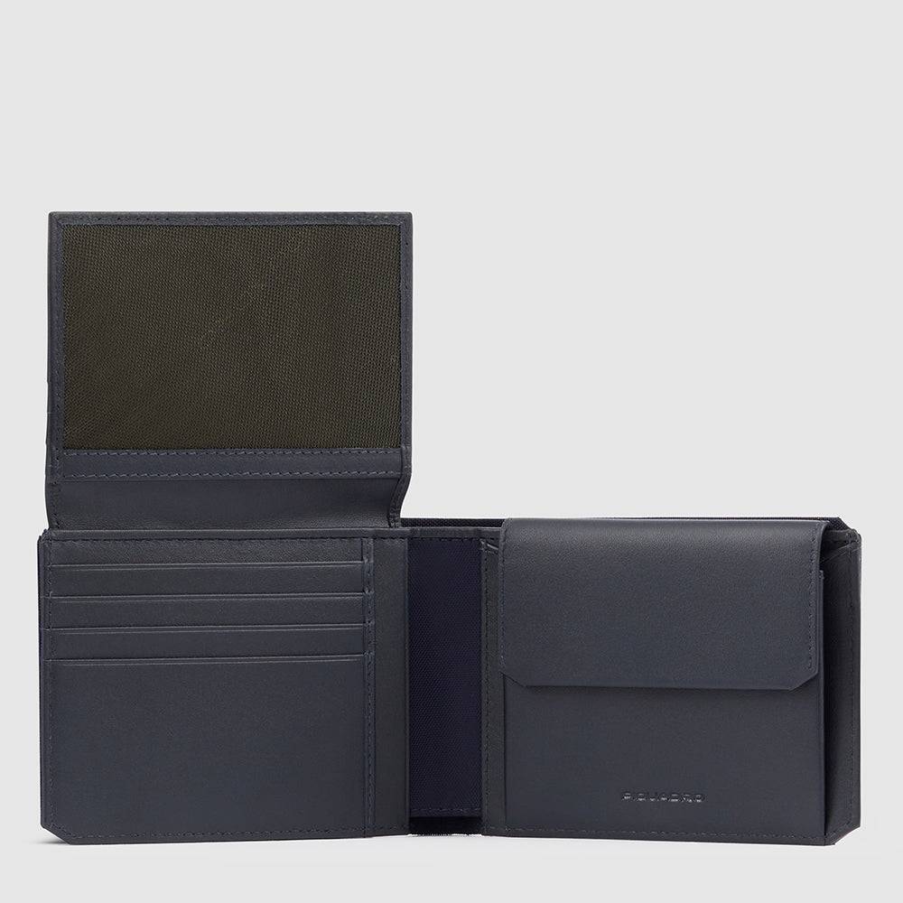Piquadro Men’s wallet with flip up ID window Vendita Calda