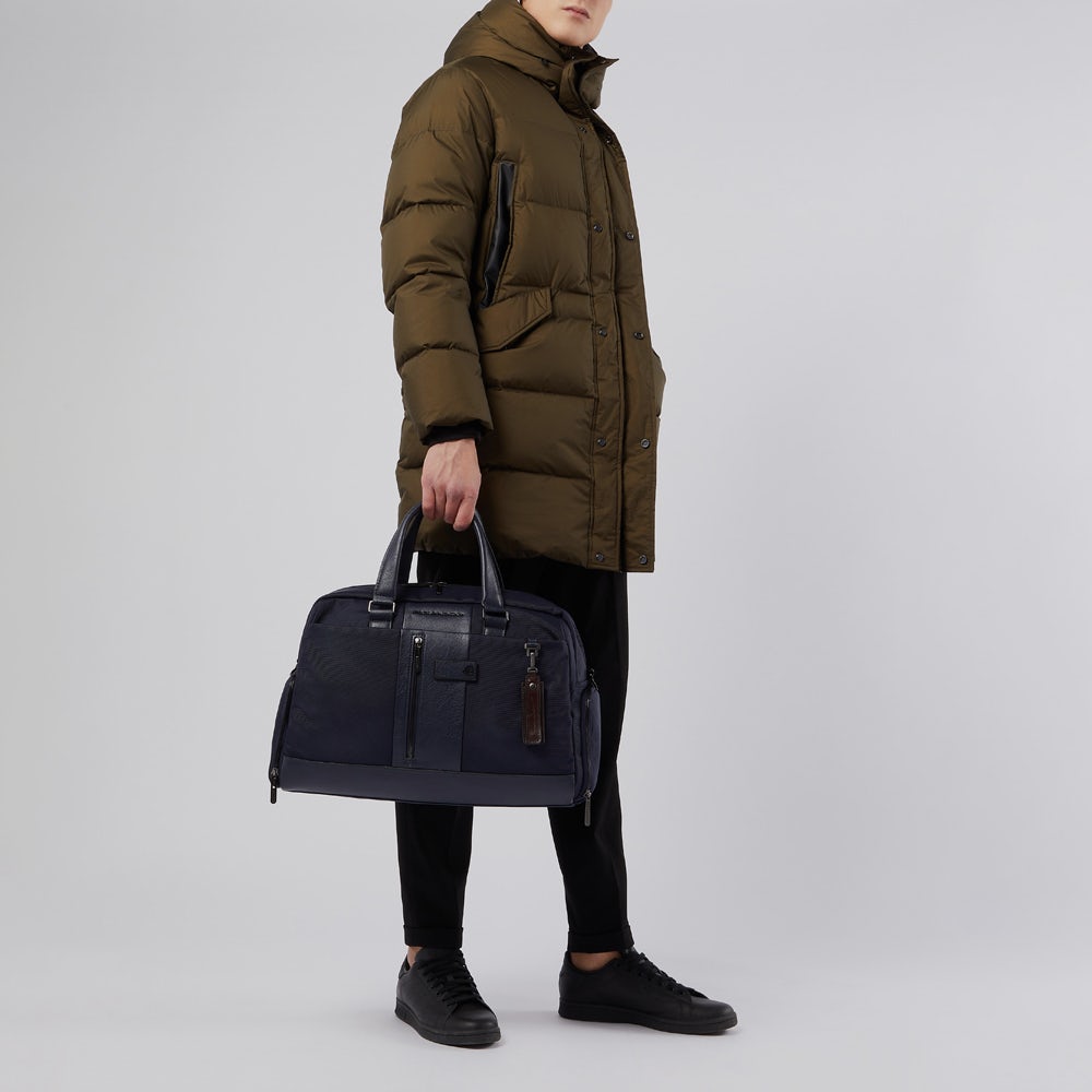 Piquadro Duffel bag in recycled fabric Saldi Di Fabbrica