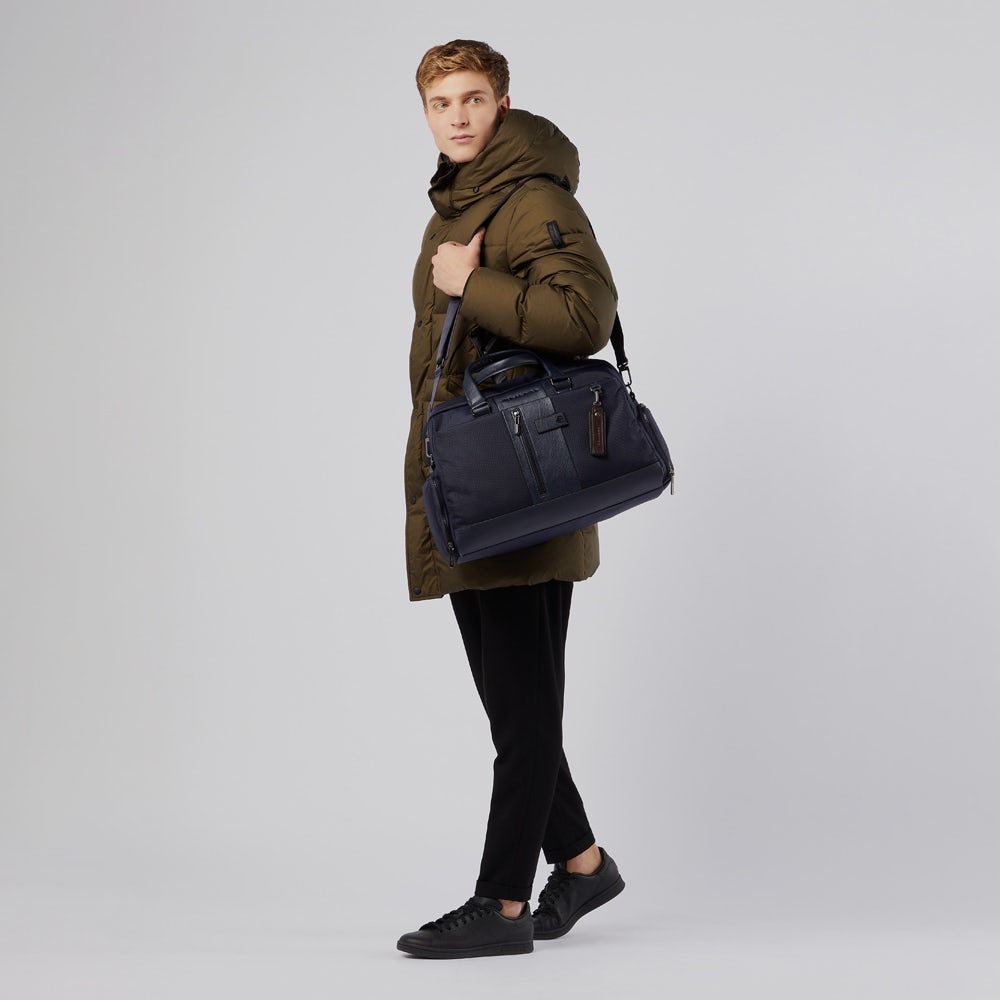 Piquadro Duffel bag in recycled fabric Saldi Di Fabbrica