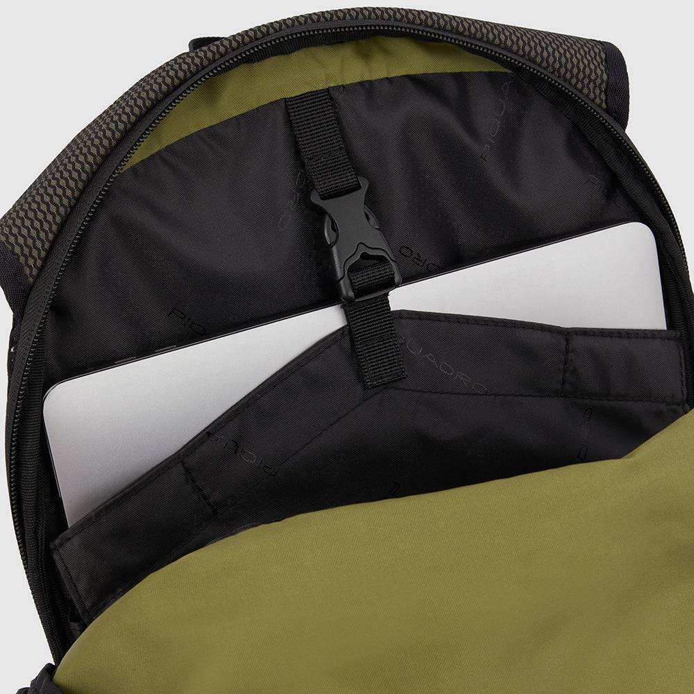 Piquadro Foldable computer backpack in recycled fabric Offerta speciale