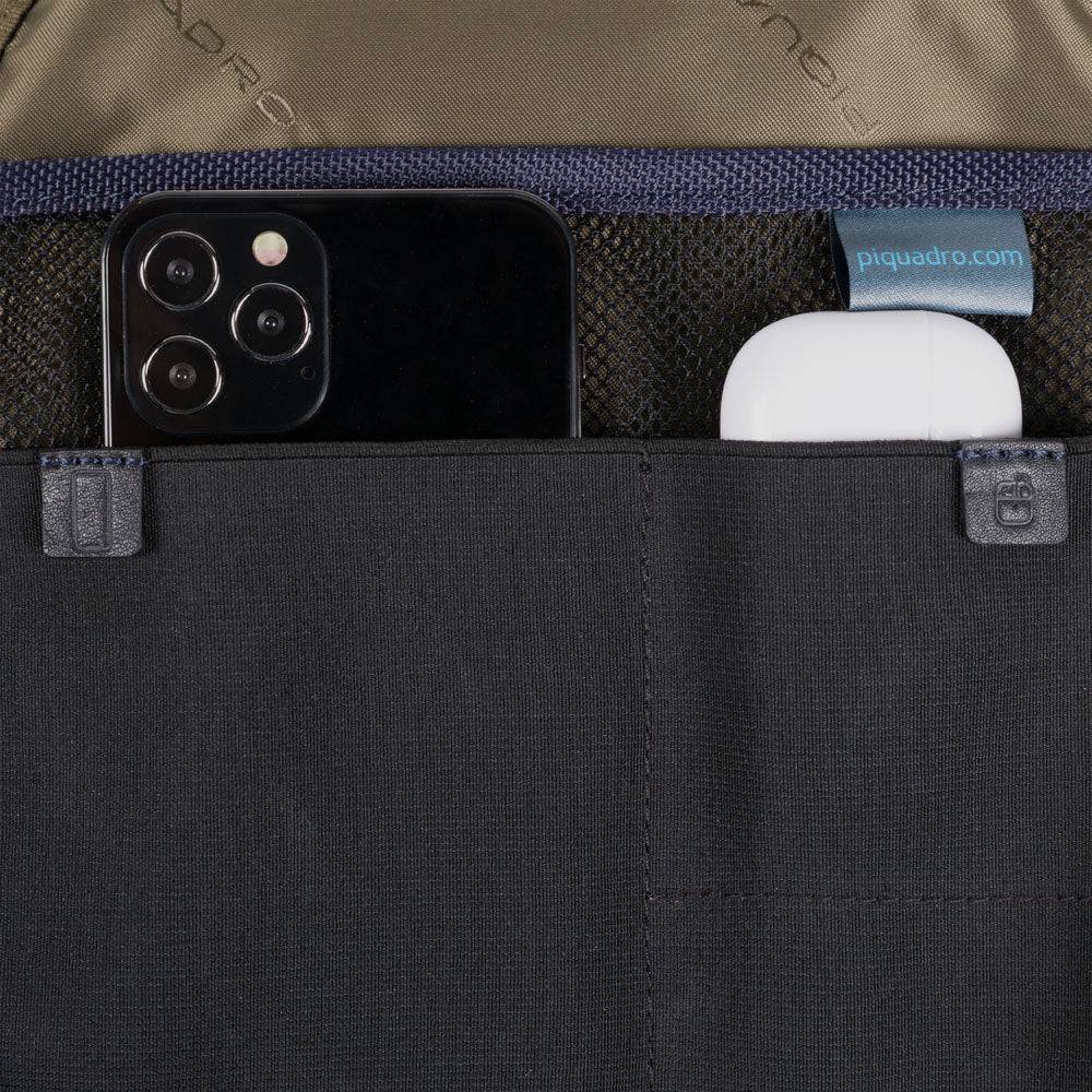 Piquadro Mono sling in recycled fabric with LED light Cyber Monday