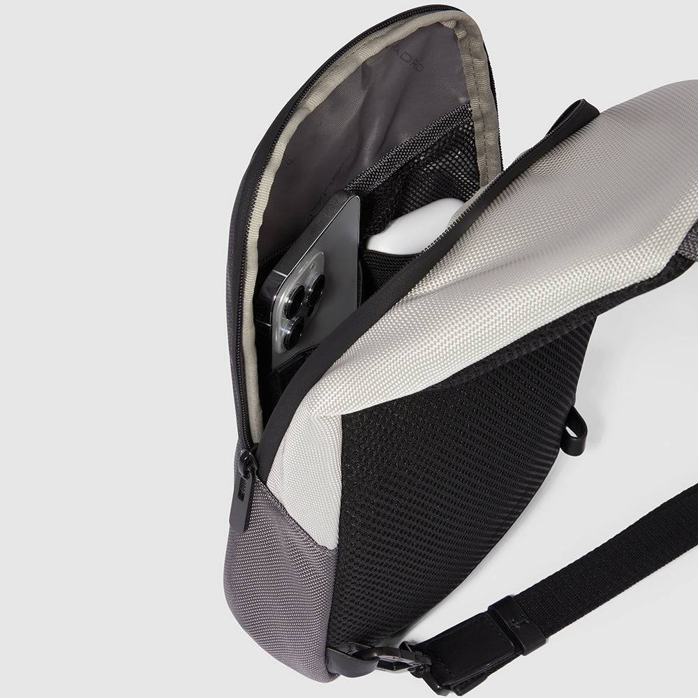 Piquadro Mono sling bag for iPad®mini in recycled fabric Offerta Anniversario