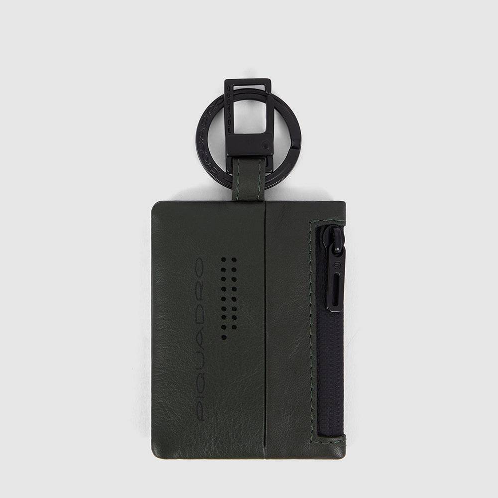 Piquadro Keychain with CONNEQU and side zipped pocket Latest stili