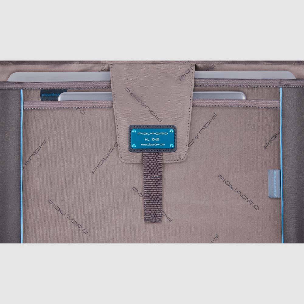 Piquadro Flap-over, expandable computer bag 15" Only for today
