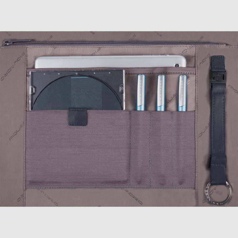 Piquadro Flap-over, expandable computer bag 15" Only for today