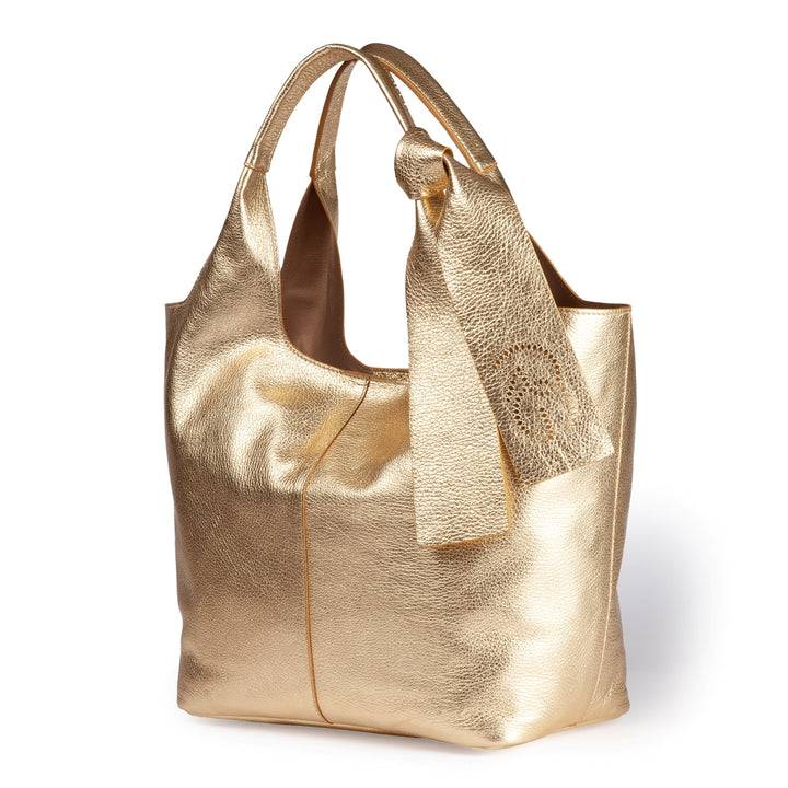 Roberta Gandolfi Maia Tote borsa hobo in pelle martellata Italia