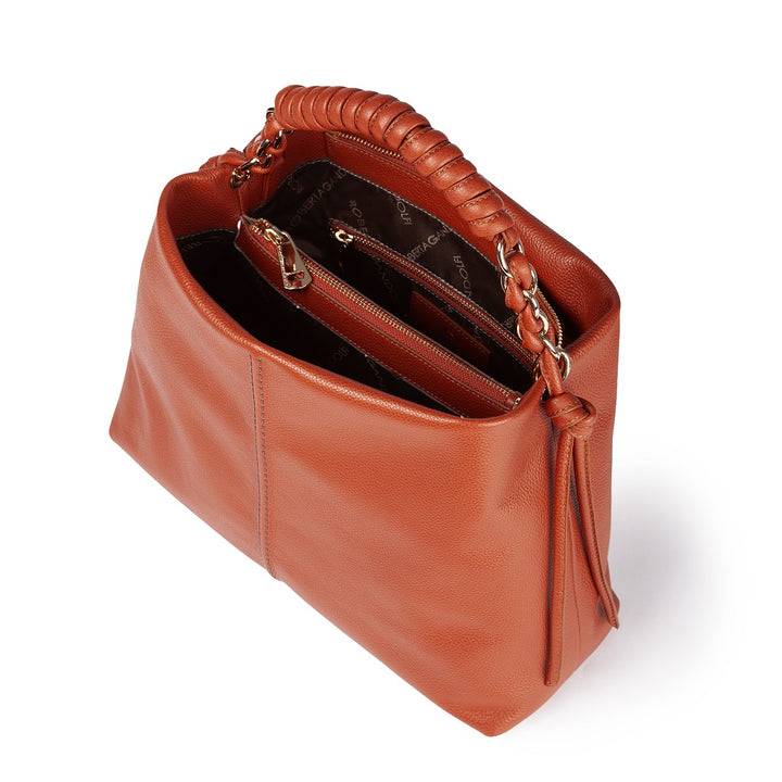 Roberta Gandolfi Amina large borsa a mano in pelle con manico tubolare fasciato e tracolla staccabile Fino Al -60%