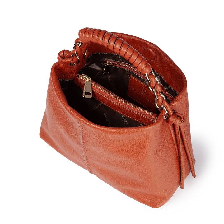 Roberta Gandolfi Amina small borsa a mano in pelle con manico tubolare fasciato e tracolla staccabile Affare Del Giorno