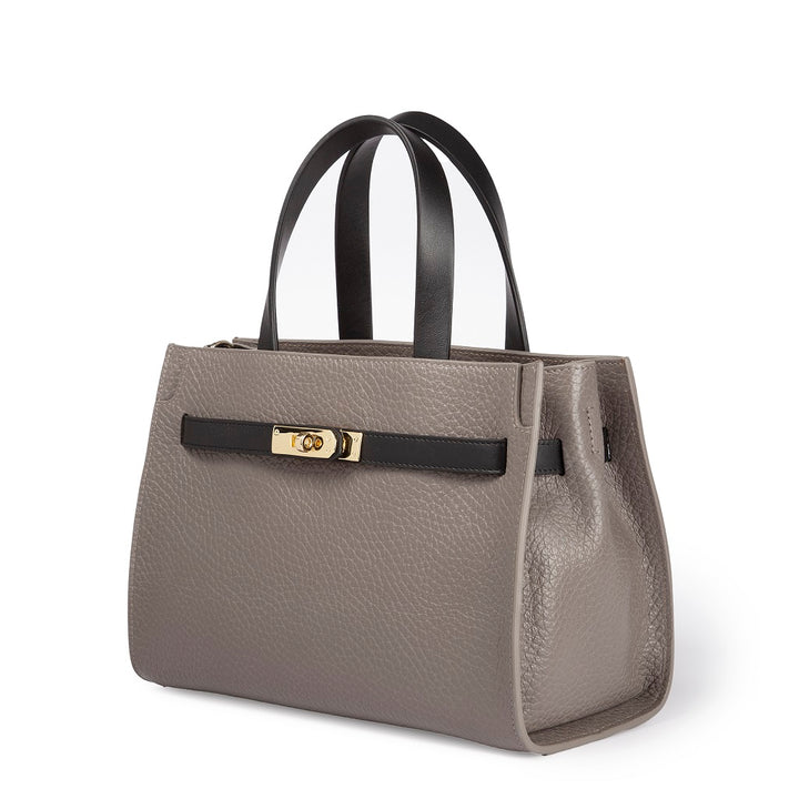 Roberta Gandolfi Frida Handbag in pelle martellata con tracolla logata in tessuto regolabile In Vendita