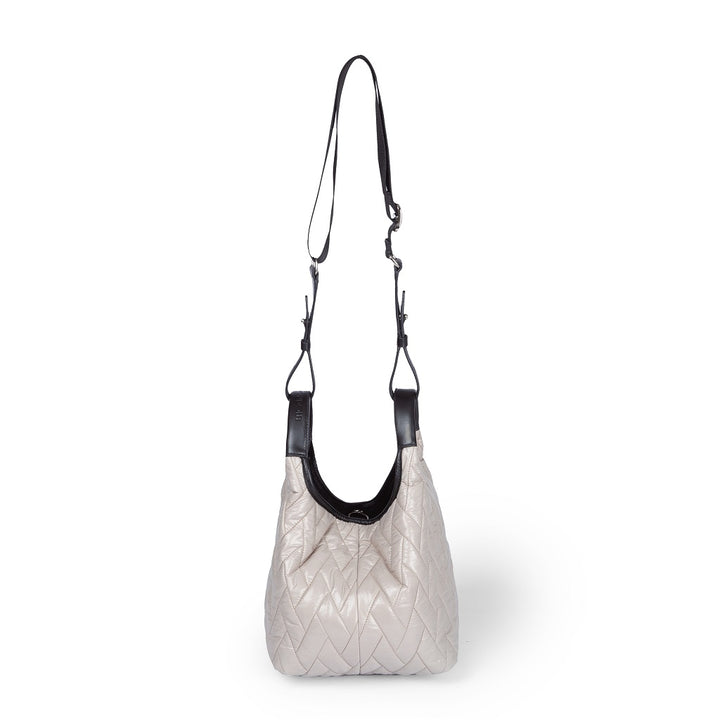 Roberta Gandolfi Joy Puffy borsa trasformabile 5 modelli in 1 in tessuto antigoccia finiture in pelle di vitello e tracolla staccabile Italia