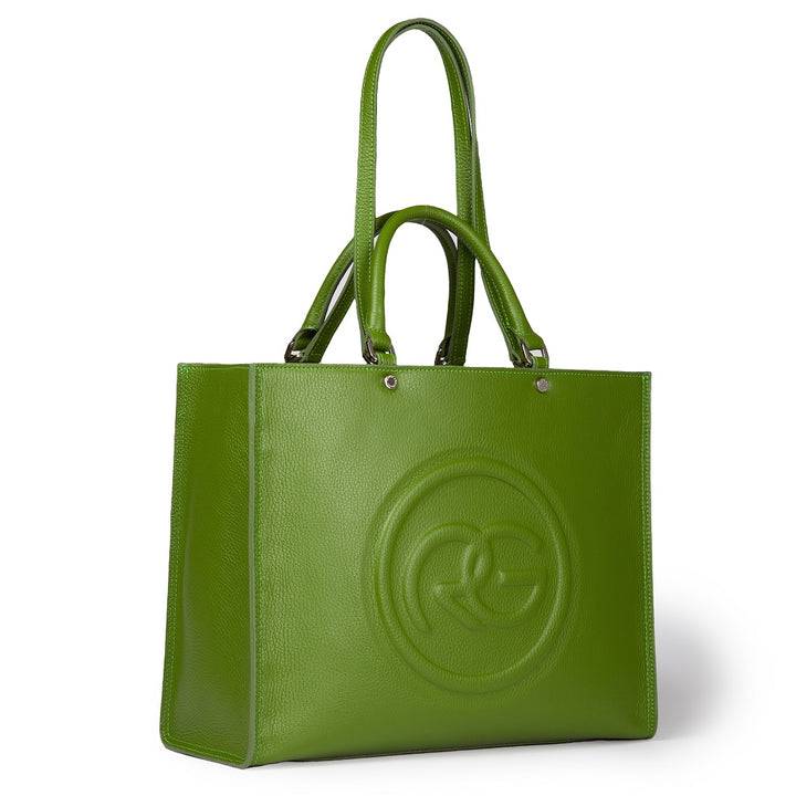 Roberta Gandolfi Roberta Pelle Large Borsa a mano in pelle con doppi spallacci per essere portata a spalla e tramezza In Linea