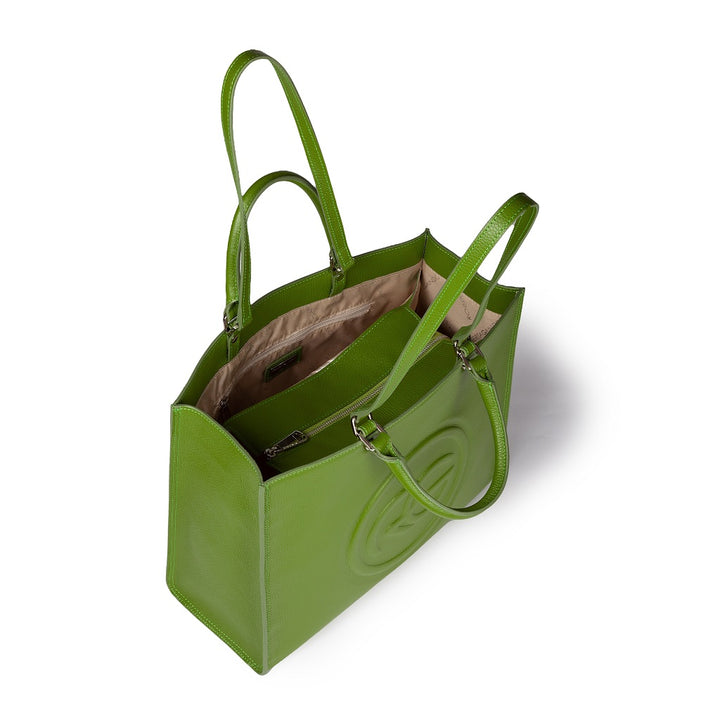 Roberta Gandolfi Roberta Pelle Large Borsa a mano in pelle con doppi spallacci per essere portata a spalla e tramezza In Linea