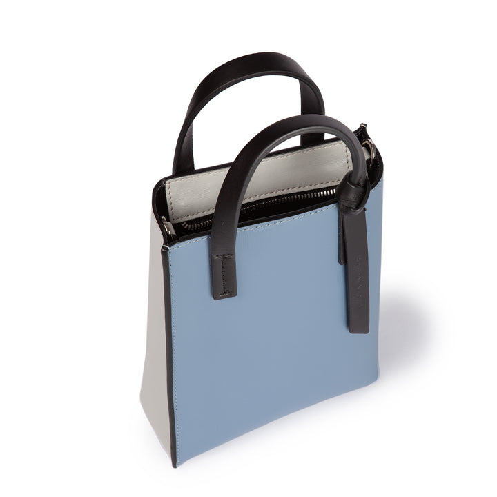 Roberta Gandolfi Cinzia Mini bag in pelle bicolor e tracolla staccabile Soddisfazione Garantita