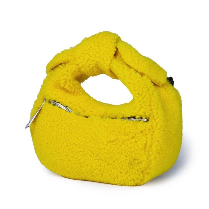 Roberta Gandolfi Bunny Teddy mini bag in shearling con tracolla in pelle staccabile Saldi