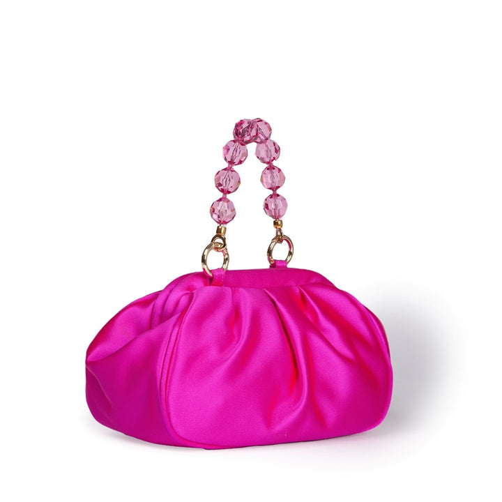 Roberta Gandolfi Sirenetta Puffy mini bag in raso di seta e manico gioiello I Più Venduti