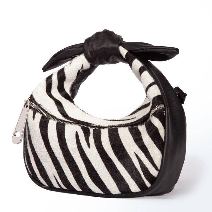 Roberta Gandolfi Bunny Pony mini bag in pony stampa animalier e finiture in pelle di vitello con tracolla staccabile 2025