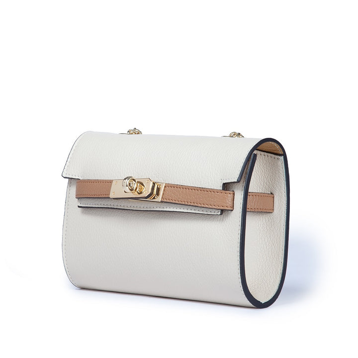 Roberta Gandolfi Chiara tracollina crossbody con chiusura girello e tracolla in catena Pezzi Unici