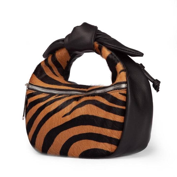 Roberta Gandolfi Bunny Pony mini bag in pony stampa animalier e finiture in pelle di vitello con tracolla staccabile Negozi Online