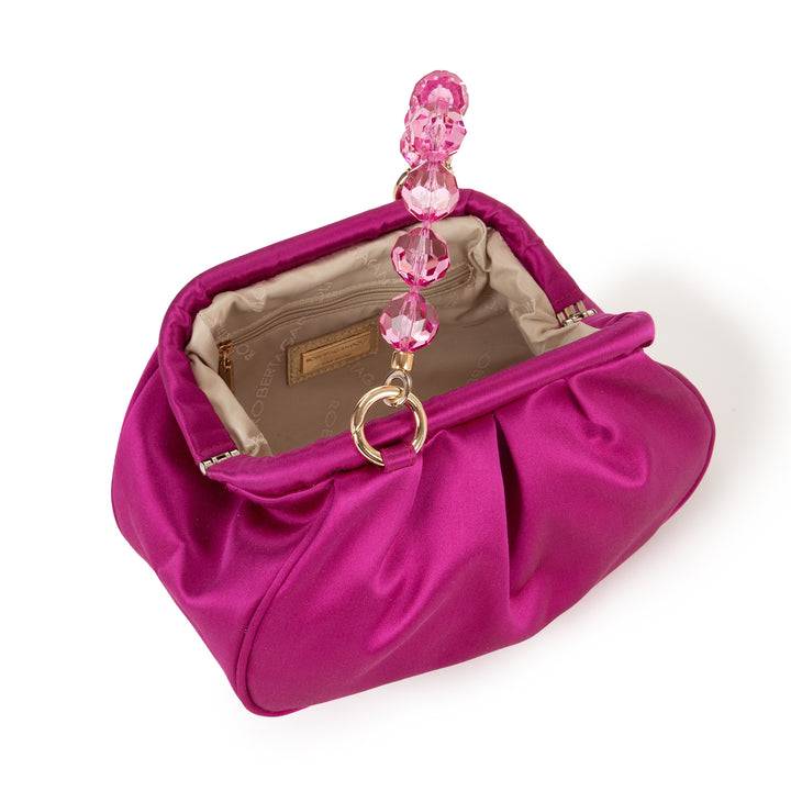 Roberta Gandolfi Sirenetta Puffy mini bag in raso di seta e manico gioiello Online