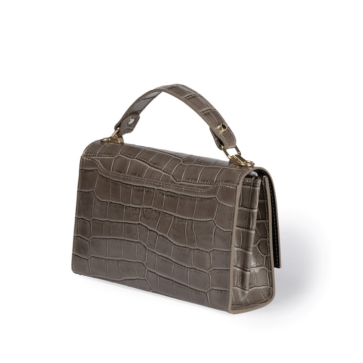 Roberta Gandolfi Nicole cocco compact crossbody borsa in pelle stampa cocco con tramezza interna e tasca esterna con tracolla staccabile e regolabile Hotsell