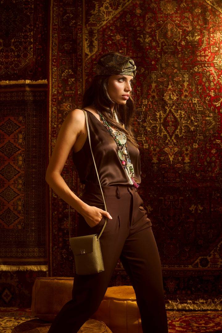 Roberta Gandolfi Elodie minibag and phoneholder in pelle con pratica tasca esterna e tracolla regolabile 2025