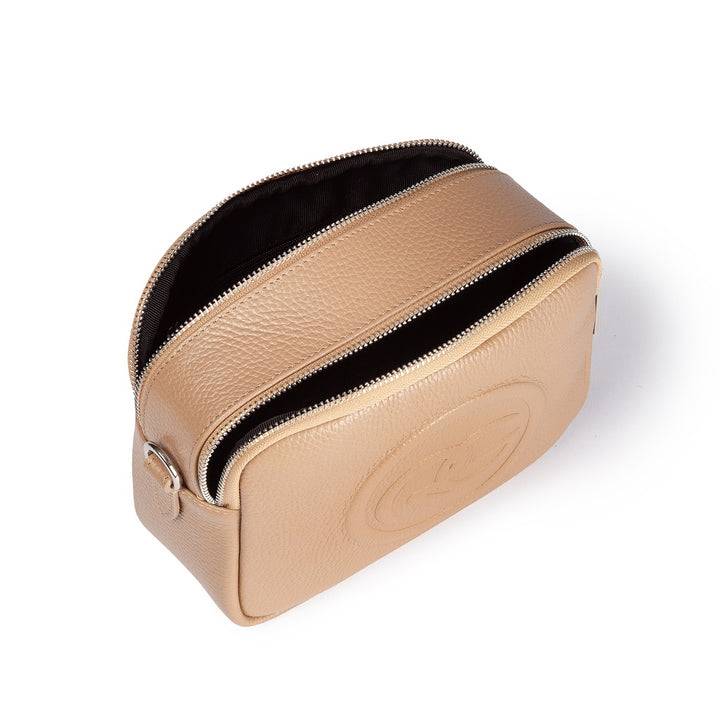 Roberta Gandolfi Roberta Pelle camera e crossbody in pelle con doppio scomparto e tracolla staccabile In Linea