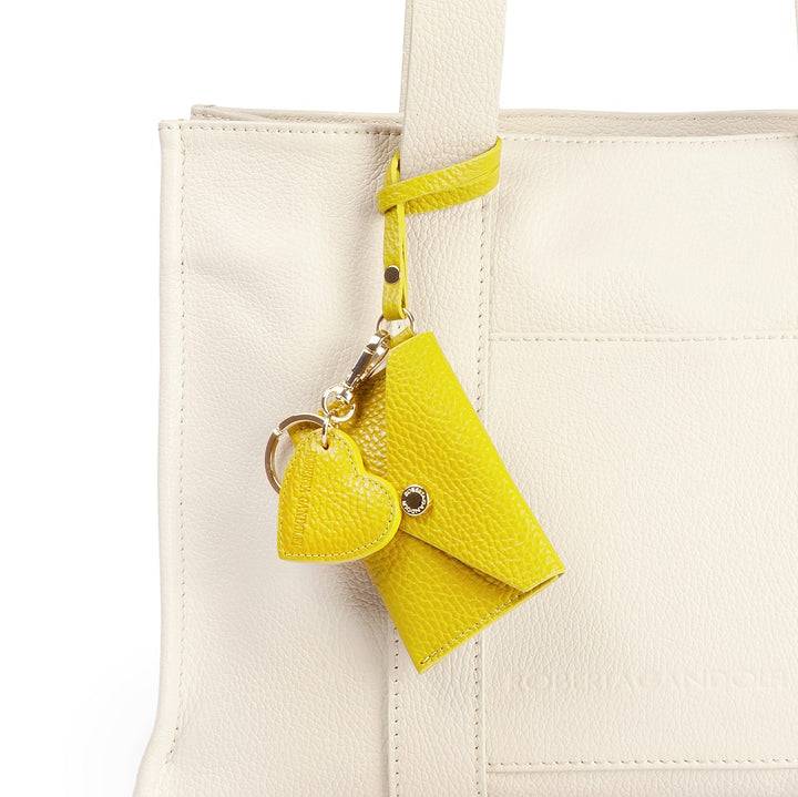 Roberta Gandolfi Tessa shopping in pelle con charms colorato e pratica tasca esterna Offerta
