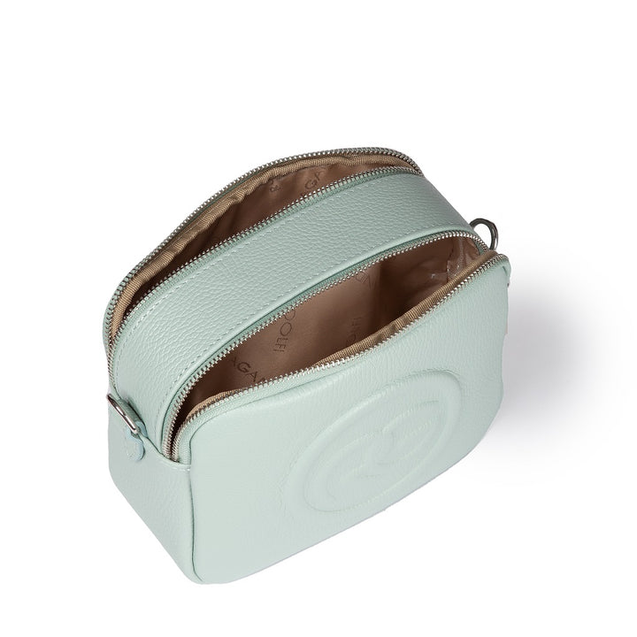 Roberta Gandolfi Roberta Pelle camera e crossbody in pelle con doppio scomparto e tracolla staccabile Nuova