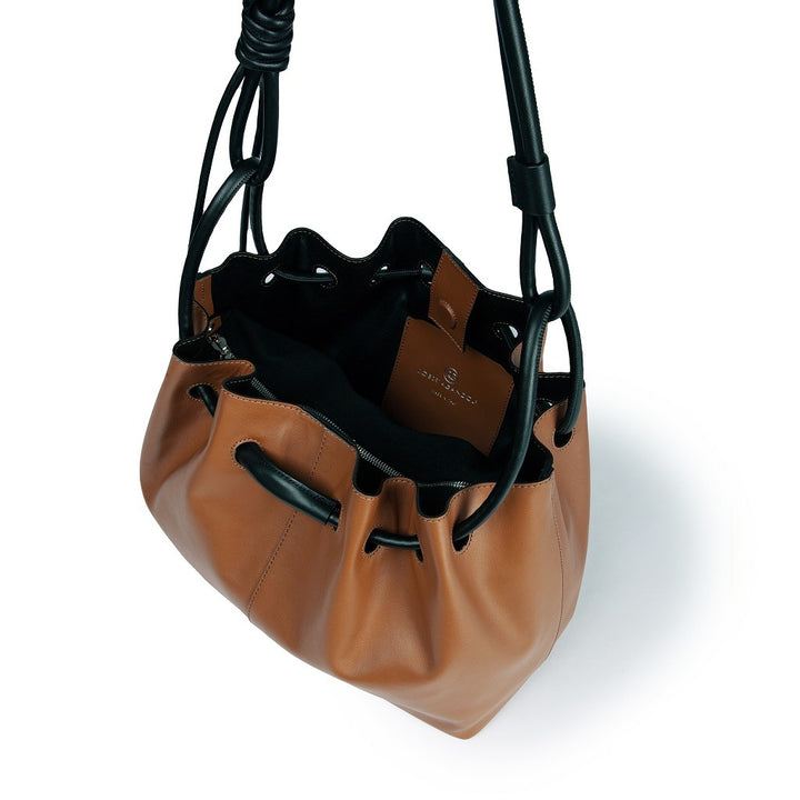 Roberta Gandolfi Gisella Large borsa con doppia portabilità mano o spalla in morbido vitello Shopping Online