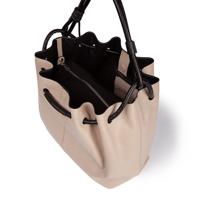 Roberta Gandolfi Gisella Large borsa con doppia portabilità mano o spalla in morbido vitello Prezzo Ridotto