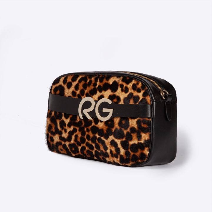 Roberta Gandolfi Dafne pony camera in pelle stampa animalier con tracolla staccabile Prezzo Ridotto