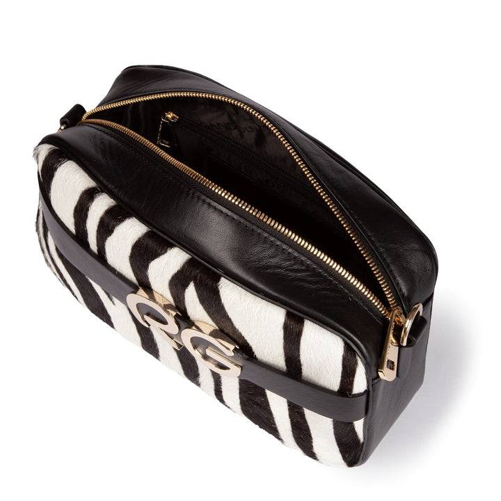 Roberta Gandolfi Dafne pony camera in pelle stampa animalier con tracolla staccabile Sconto di tempo limitato
