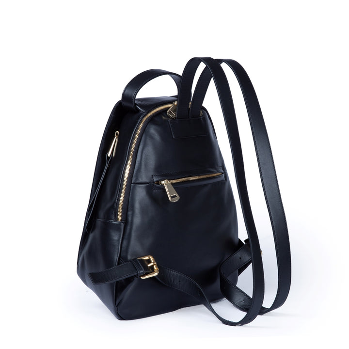 Roberta Gandolfi Micol Backpack in vitello liscio multitasche Vendita Calda
