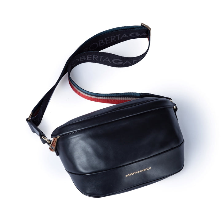 Roberta Gandolfi Micol Belt Bag in pelle con tracolla regolabile e catena amovibile Italy