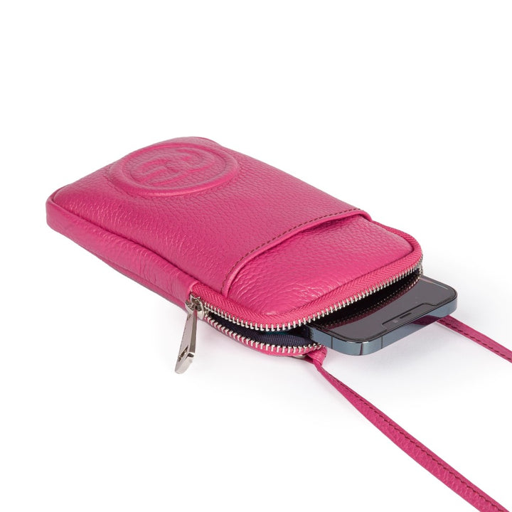 Roberta Gandolfi RG Phone holder in pelle di vitello con tracolla staccabile e regolabile Nuovo